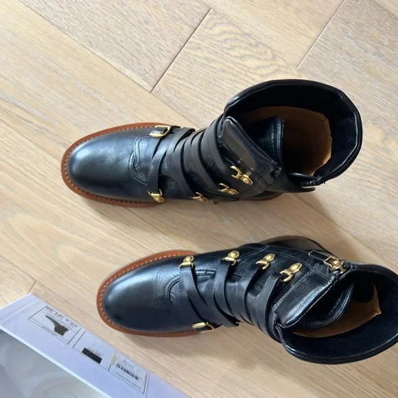 CD Christian Dior Rider Wildior J'ADORE Black Leather Boots Size EU5.5 US 35